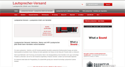Desktop Screenshot of lautsprecher-versand.com